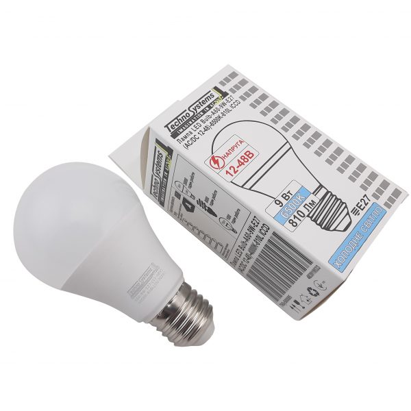 Лампа світлодіодна LED Bulb A60-9W-E27-(AC/DC 12-48V)-6500K-810L ICCD 1 Лампа світлодіодна LED Bulb A60-9W-E27-(AC/DC 12-48V)-6500K-810L ICCD