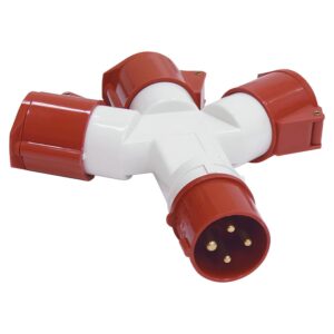 Адаптер трипроменевий 1013-214 3P+E 16A 380B IP44