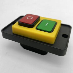 Кнопка Пуск-Стоп SSB-191YC 6pin на панелі, жовта рамка