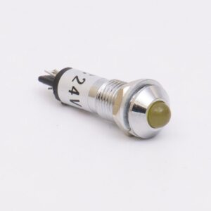 Світлодіодний індикатор металевий AD22B-8 220v AС, Жовтий