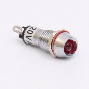 Світлодіодний індикатор металевий AD22C-6 220v AС, Червоний