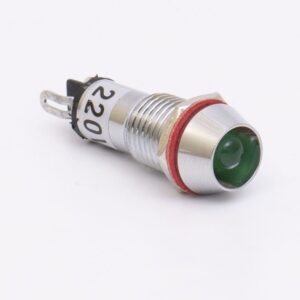 Світлодіодний індикатор металевий AD22C-6 220v AС, Зелений