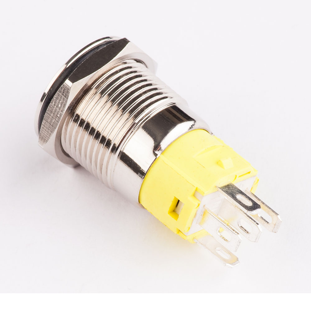 Кнопка нажимная металева KHM-19-FJ-E-Z, 220V з синьою ілюмінацією 2 Кнопка нажимная металева KHM-19-FJ-E-Z, 220V з синьою ілюмінацією - Зображення 2