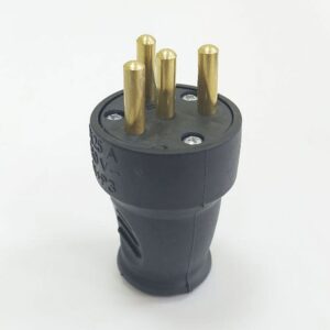 Вилка каучукова пряма 412 3Р+РЕ IP44, 32А 380В TAKEL