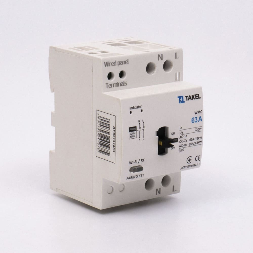 Контактор модульний WMC 63А з WI-FI керуванням 2NC TAKEL 1 Контактор модульний WMC 63А з WI-FI керуванням 2NC TAKEL