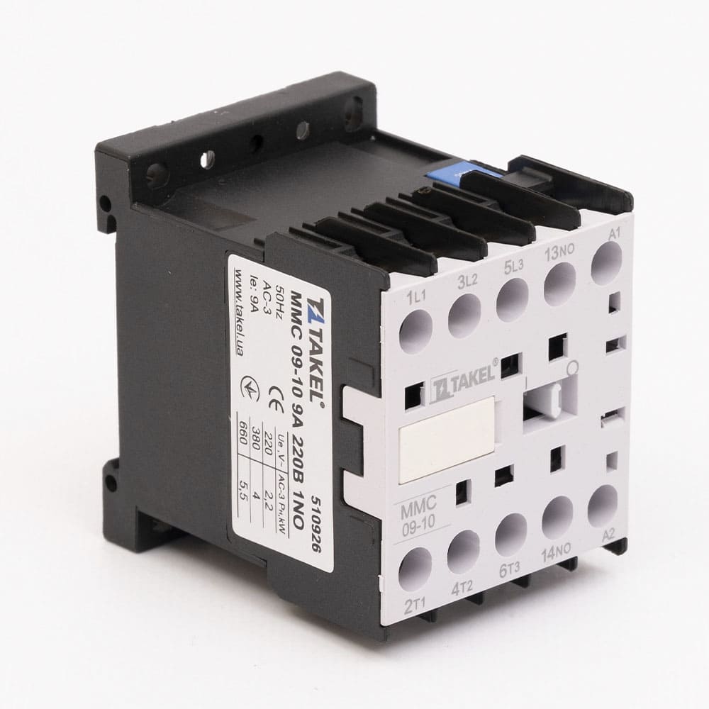 Контактор MMC 09-10 9А 220В 1NO TAKEL 1 Контактор MMC 09-10 9А 220В 1NO TAKEL