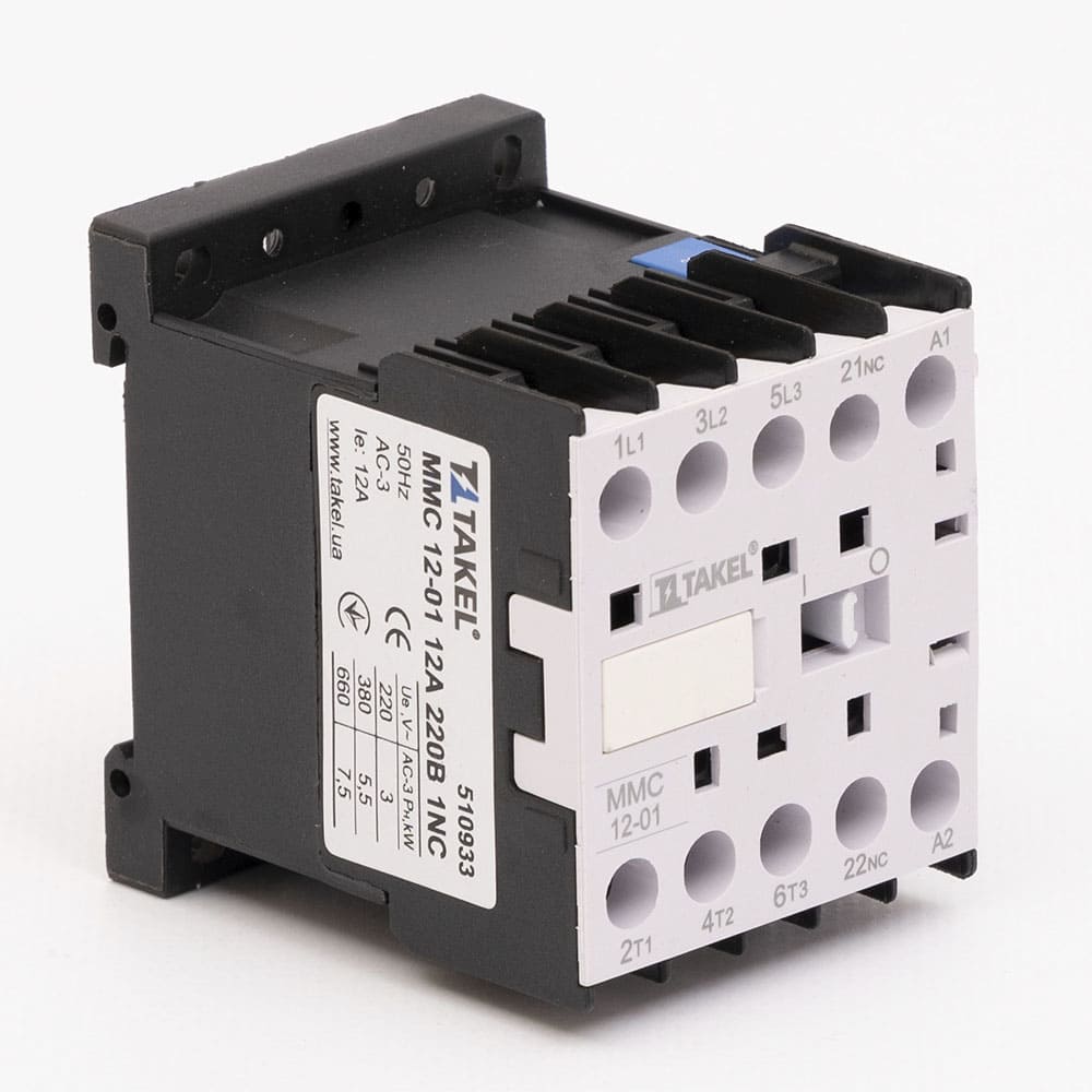 Контактор MMC 12-01 12А 220В 1NC TAKEL 1 Контактор MMC 12-01 12А 220В 1NC TAKEL
