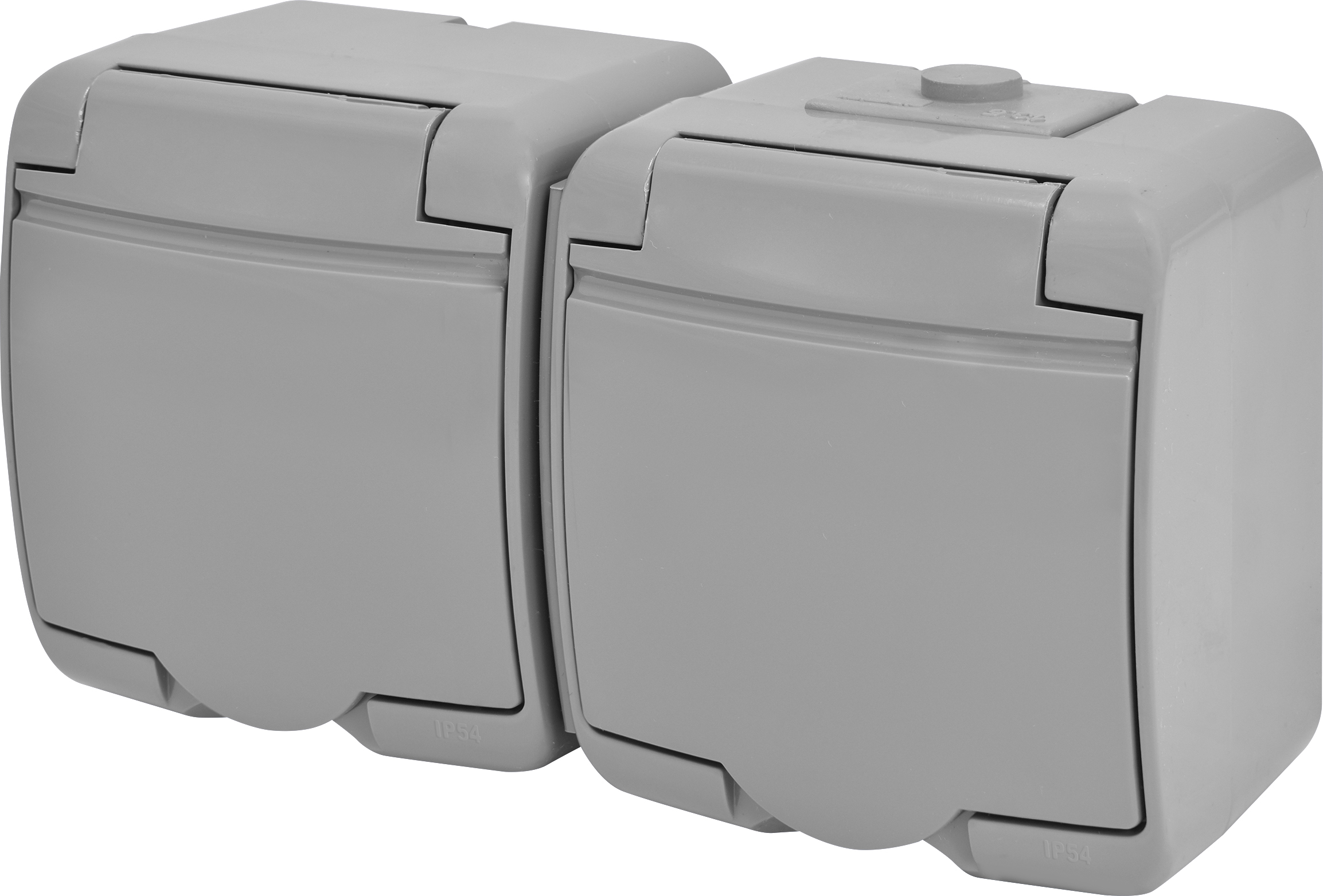 Розетка двомісна Eti Hermetics RHE-2s-SR із з/к IP54 сіра (4668072) 1 Розетка двомісна Eti Hermetics RHE-2s-SR із з/к IP54 сіра (4668072)