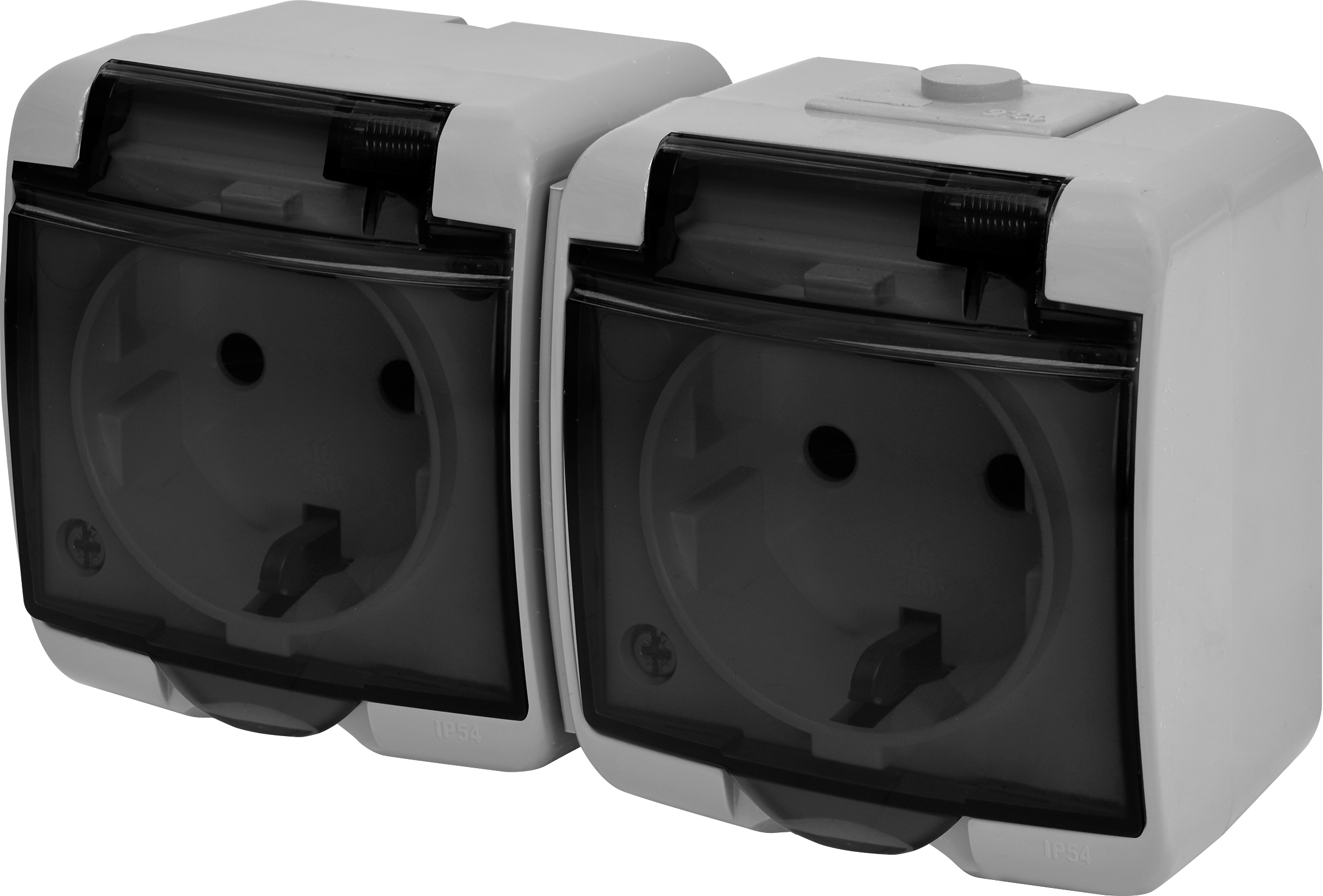 Розетка двомісна Eti Hermetics RHE-2SD-SR із з/к IP54 сіра/прозора кришка (4668073) 1 Розетка двомісна Eti Hermetics RHE-2SD-SR із з/к IP54 сіра/прозора кришка (4668073)