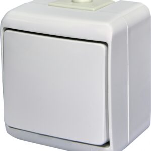 Вимикач 1-клавішний Eti Hermetics VHE-1L IP54 з підсвічуванням білий (4668007)