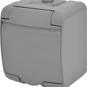 Розетка одномісна Eti Hermetics RHE-1s-SR із з/к IP54 сіра (4668070)