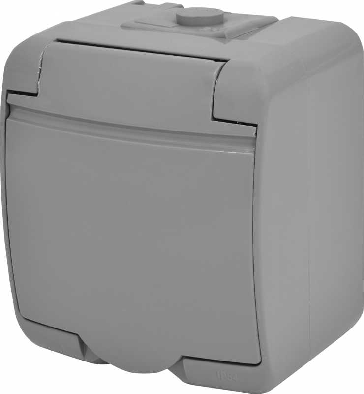 Розетка одномісна Eti Hermetics RHE-1s-SR із з/к IP54 сіра (4668070) 1 Розетка одномісна Eti Hermetics RHE-1s-SR із з/к IP54 сіра (4668070)