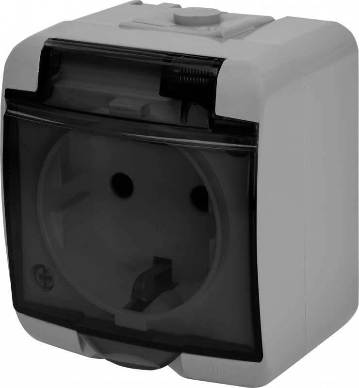 Розетка одномісна Eti Hermetics RHE-1SD-SR із з/к IP54 сіра/прозора кришка (4668071) 1 Розетка одномісна Eti Hermetics RHE-1SD-SR із з/к IP54 сіра/прозора кришка (4668071)