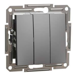 Триклавішний вимикач Schneider Electric Asfora EPH2100171 (антрацит)