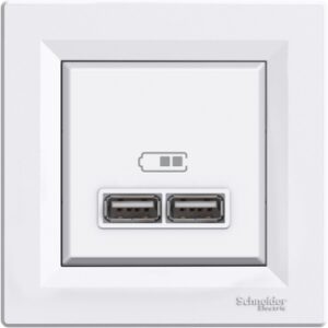 USB розетка Schneider Electric Asfora EPH2700221 (біла)