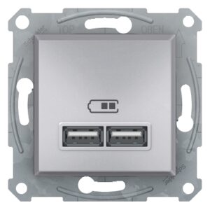 USB розетка Schneider Electric Asfora EPH2700261 (алюміній)