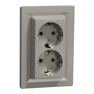 Подвійна розетка Schneider Electric Asfora EPH9900169 із заземленням (бронза)