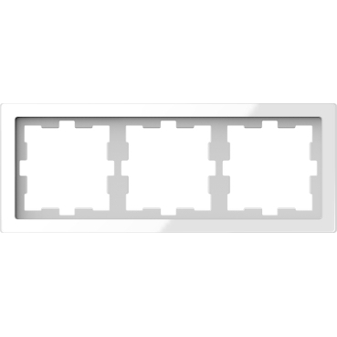 Трьомісна рамка Schneider Electric D-Life MTN4030-6520 білий кристал 1 Трьомісна рамка Schneider Electric D-Life MTN4030-6520 білий кристал