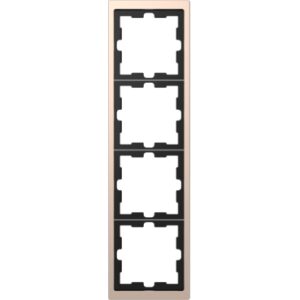 Чотирьохмісна рамка Schneider Electric D-Life MTN4040-6551 шампань