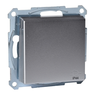 Механізм розетки SCHUKO з кришкою алюмінію IP44 Merten, MTN2314-0460 1 Механізм розетки SCHUKO з кришкою алюмінію IP44 Merten, MTN2314-0460