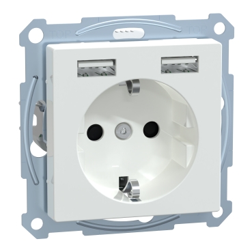 USB розетка Schuko Schneider Electric Merten System M MTN2366-0325 2 USB (активно білий) 1 USB розетка Schuko Schneider Electric Merten System M MTN2366-0325 2 USB (активно білий)