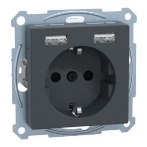 USB розетка Schuko Schneider Electric Merten System M MTN2366-0414 2 USB (антрацит)
