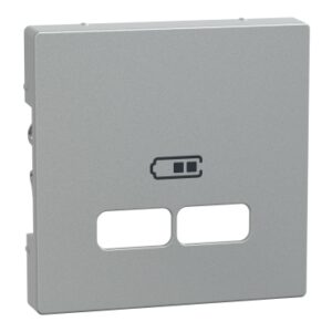USB-накладка розетки Schneider Electric Merten System M MTN4367-0460 (алюміній)