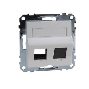Центральна плата для розетки Keystone RJ45 Schneider Electric Merten System M MTN4568-0325 з полем для напису (активно білий)