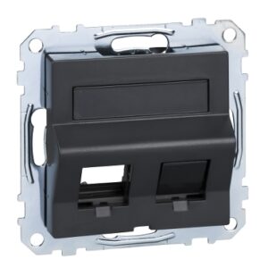 Центральна плата для розетки Keystone RJ45 Schneider Electric Merten System M MTN4568-0414 з полем для напису (антрацит)
