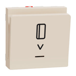 Картковий вимикач Schneider Electric Unica New NU328344 з підсвіткою 10А 2м бежевий