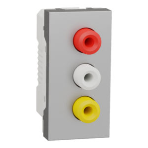 Аудіорозетка 3 RCA Schneider Electric NU343130 1М (алюміній)