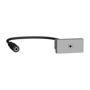 Аудіо розетка Schneider Electric NU343330 Mini jack 1М (алюміній)