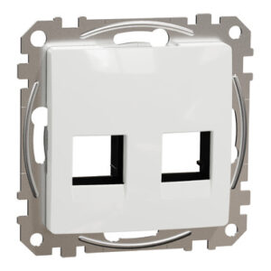 Центральна плата для подвійного роз'єму RJ45 Schneider Electric Sedna Design & Elements SDD111444C (біла)