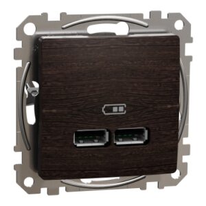 USB розетка Schneider Electric Sedna Design & Elements A+A 2,1A венге SDD181401
