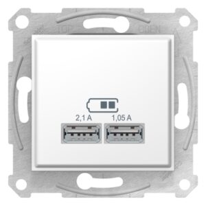 USB розетка Schneider Electric Sedna SDN2710221 (біла)