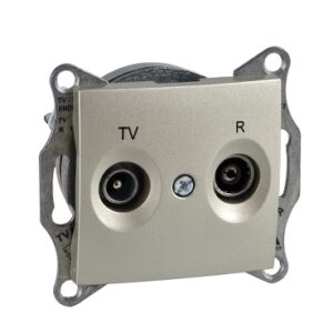 Прохідна TV/R розетка Schneider Electric Sedna SDN3301368 (титан)