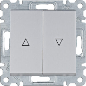 Вимикач для жалюзі Hager WL0322 Lumina 10АХ/230В (сріблястий)