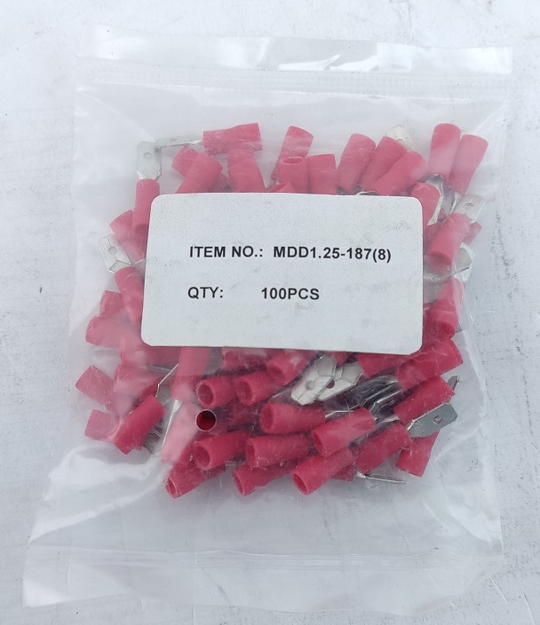 Роз'єм "папа" MDD1,25-187(8) (0,5-1,5/4,8-0,8) червоний 3 Роз'єм "папа" MDD1,25-187(8) (0,5-1,5/4,8-0,8) червоний - Зображення 3
