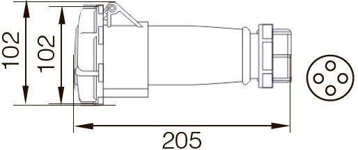 Розетка 2242 PRO переносна 3Р+PЕ 32А 380В IP67 2 Розетка 2242 PRO переносна 3Р+PЕ 32А 380В IP67 - Зображення 2