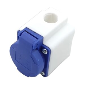 Розетка зовнішня з зах. кришкою РП10-3 (112) 2Р+PЕ 16А 220В IP44