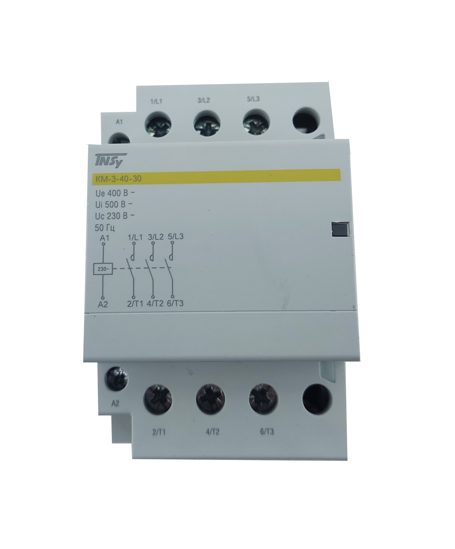 Контактор модульний КМ-3-40-30 40А 230AC 3NO 3р 3мод. 3 Контактор модульний КМ-3-40-30 40А 230AC 3NO 3р 3мод. - Зображення 3