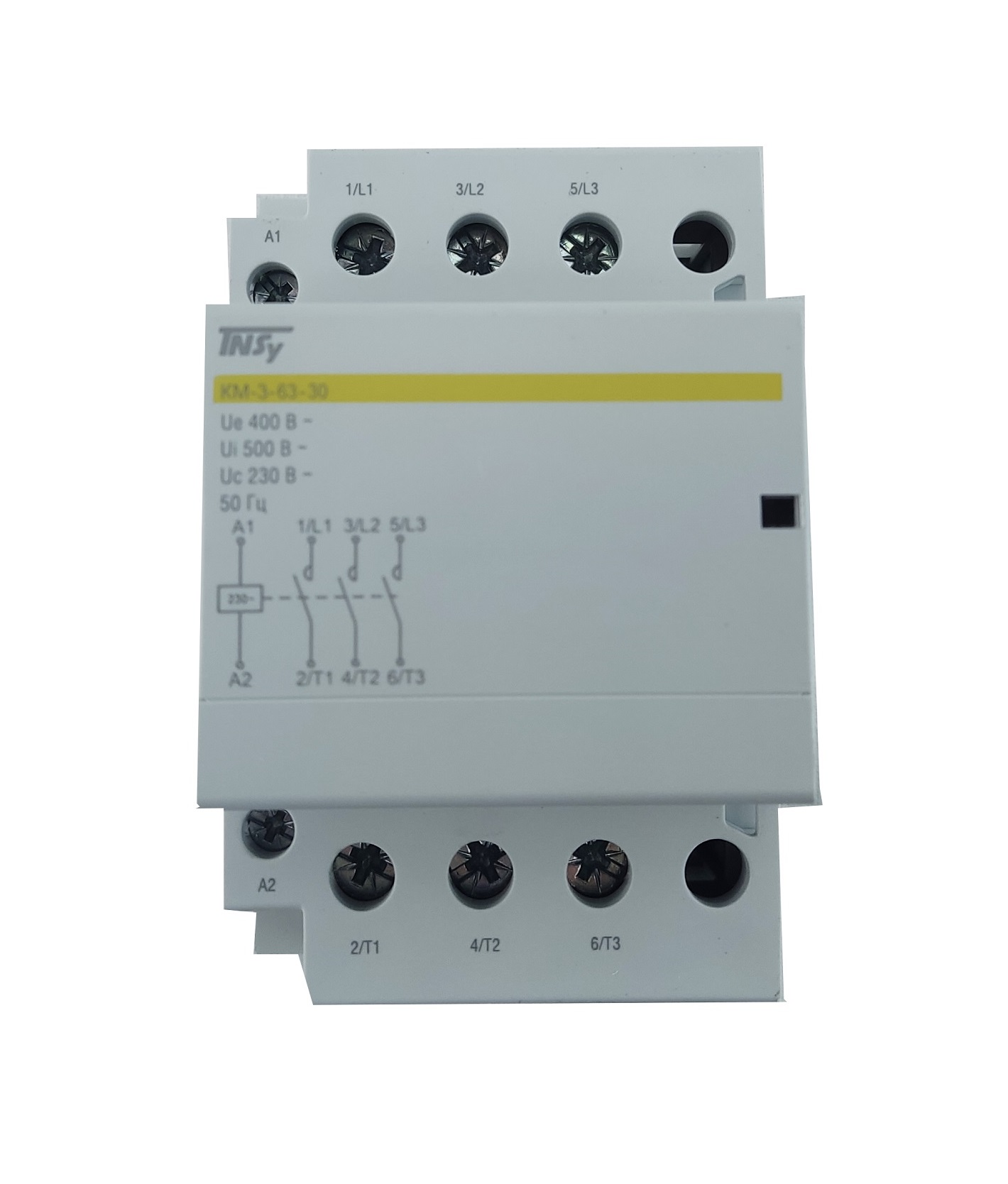 Контактор модульний КМ-3-63-30 63А230AC 3NO 3р 3мод. 3 Контактор модульний КМ-3-63-30 63А230AC 3NO 3р 3мод. - Зображення 3