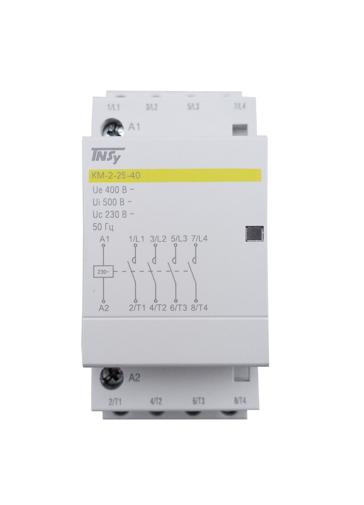 Контактор модульний КМ-2-25-40 25А 230AC 4NO 4р 2мод. 1 Контактор модульний КМ-2-25-40 25А 230AC 4NO 4р 2мод.