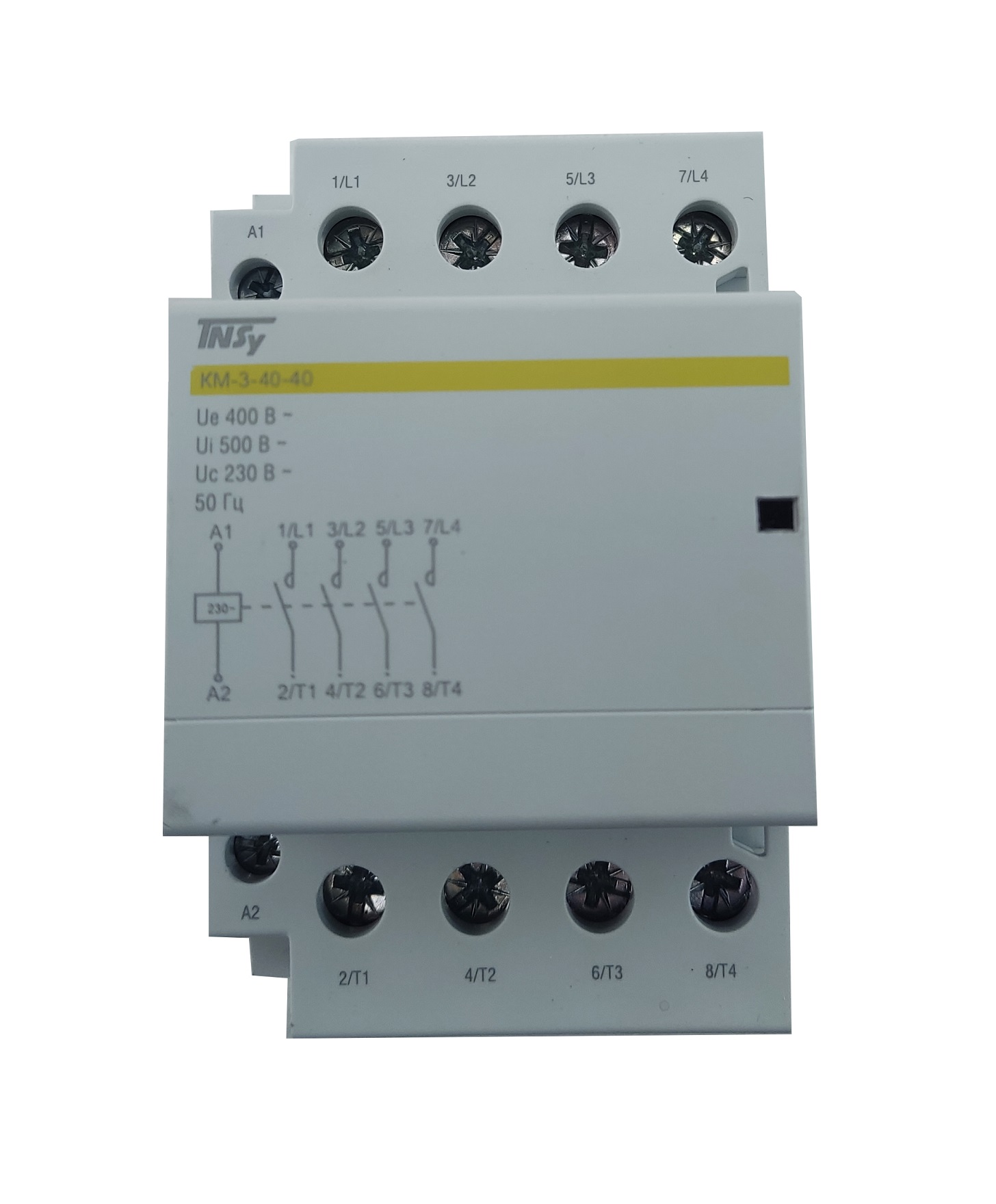 Контактор модульний КМ-3-40-40 40А 230AC 4NO 4р 3мод. 3 Контактор модульний КМ-3-40-40 40А 230AC 4NO 4р 3мод. - Зображення 3