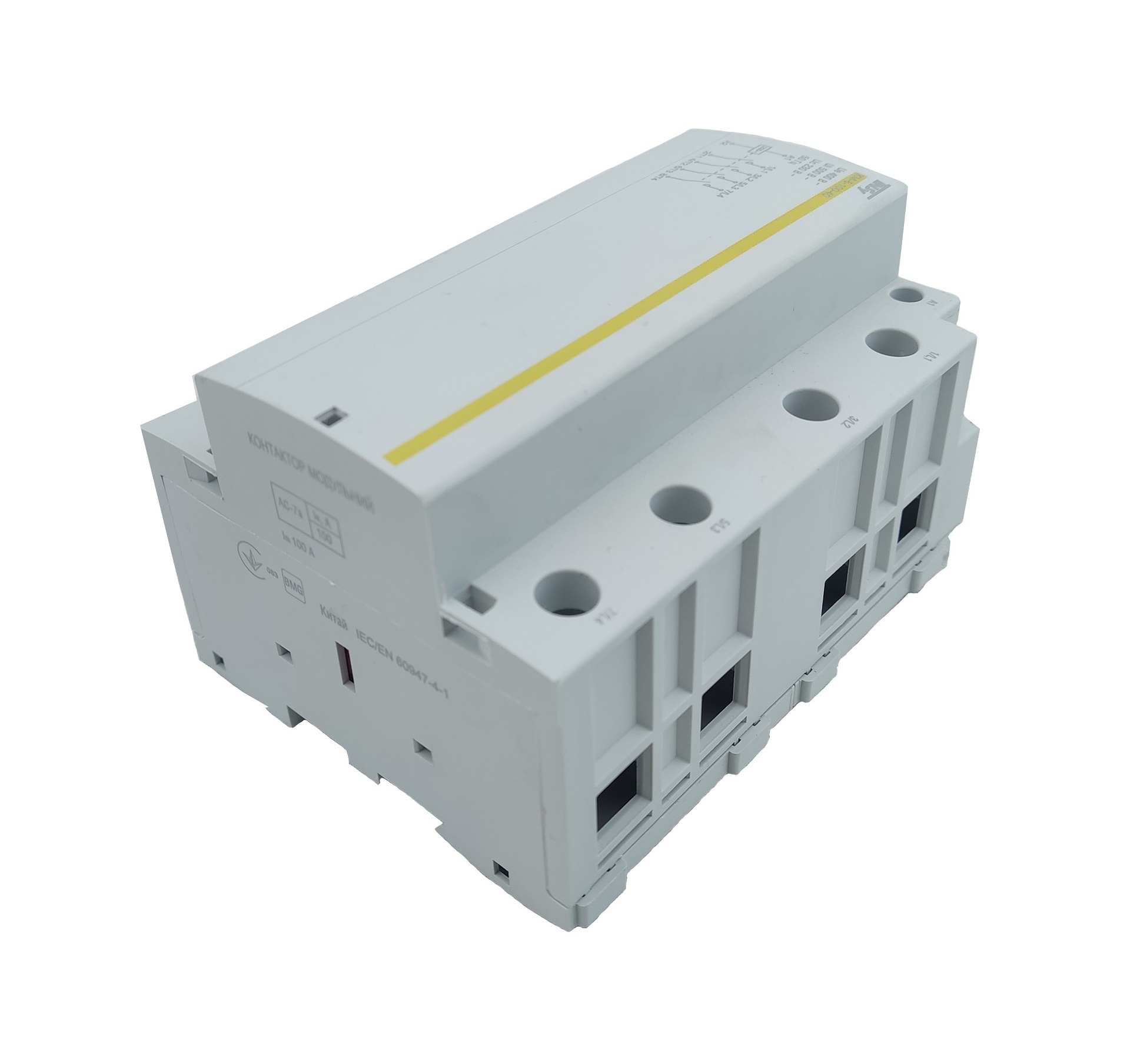 Контактор модульний КМ-6-100-40 100А 230AC 4NO 4р 6мод. 3 Контактор модульний КМ-6-100-40 100А 230AC 4NO 4р 6мод. - Зображення 3