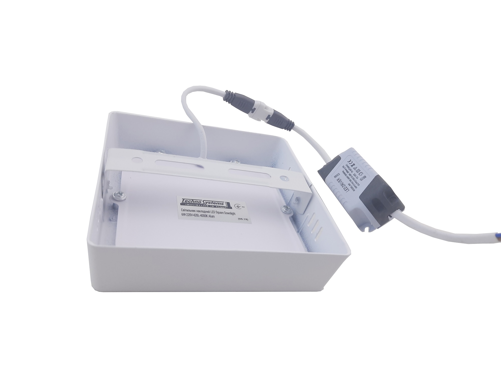 Світильник накладний LED Square Downlight 6W-220V-420L-4000K Alum 3 Світильник накладний LED Square Downlight 6W-220V-420L-4000K Alum - Зображення 3