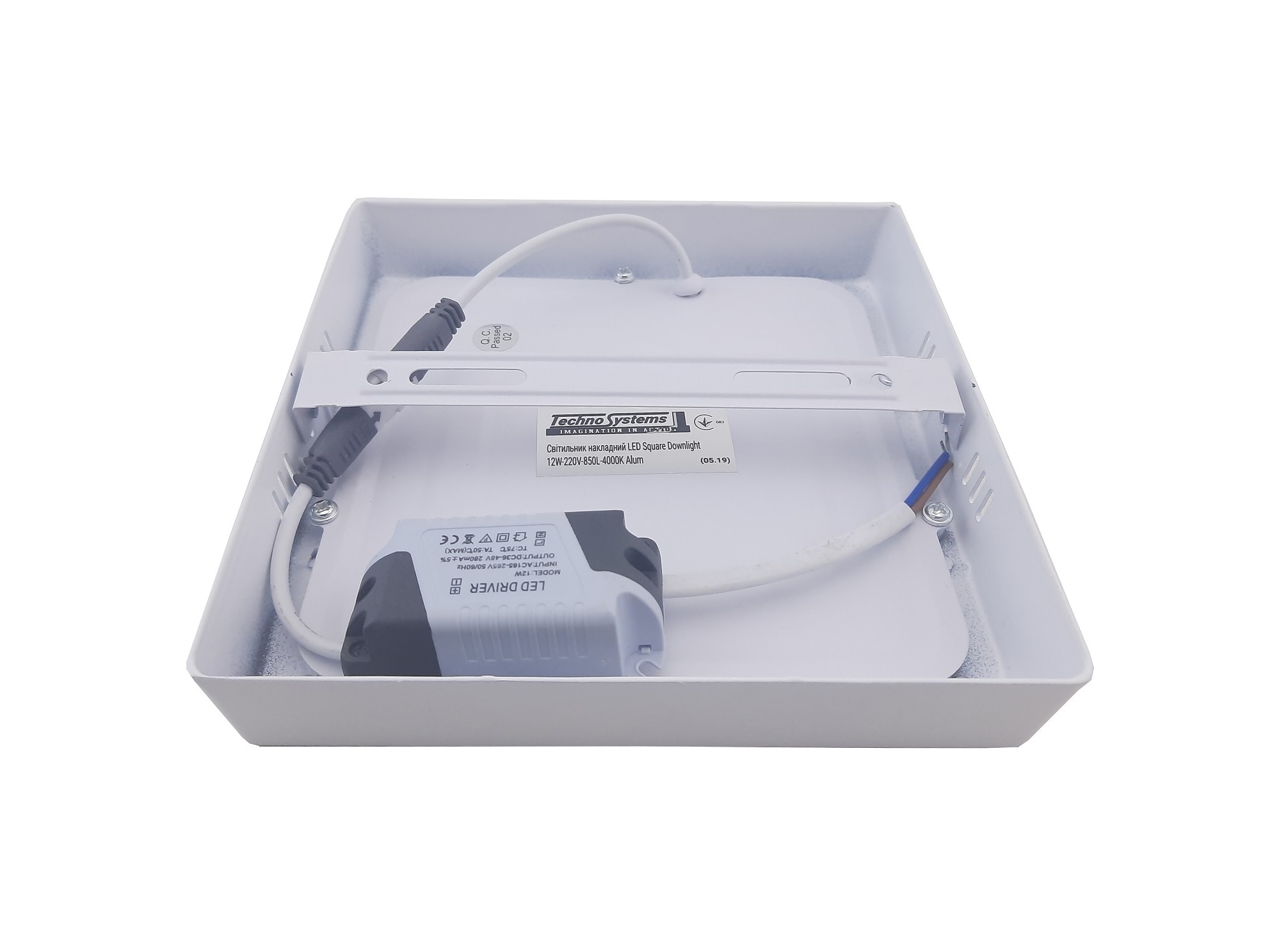 Світильник накладний LED Square Downlight 12W-220V-850L-4000K Alum 3 Світильник накладний LED Square Downlight 12W-220V-850L-4000K Alum - Зображення 3