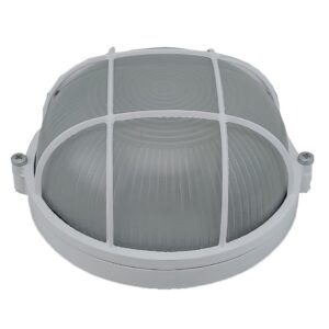 Світильник НПП1302-60W-E27-IP65 коло білий з решіткою