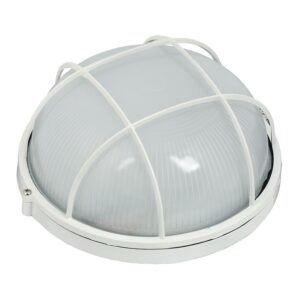 Світильник НПП1102-100W-E27-IP65 коло білий з решіткою