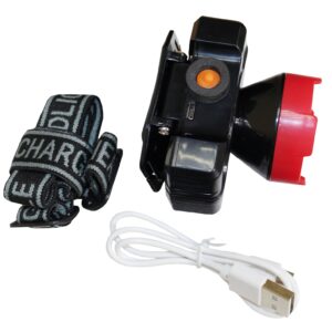 Налобний ліхтар LED HL5 1W 6500K 4H 100L bat: 3,7V 1,2A IP53 Red/Black